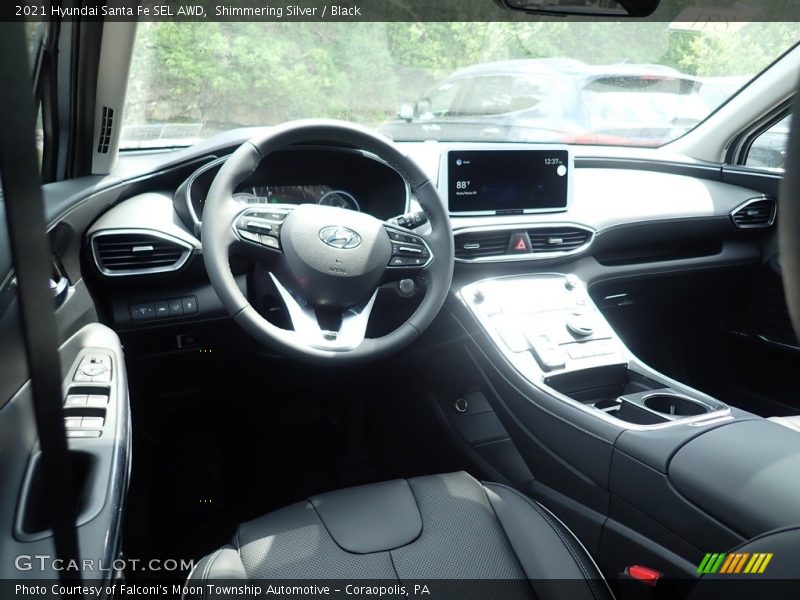 Shimmering Silver / Black 2021 Hyundai Santa Fe SEL AWD