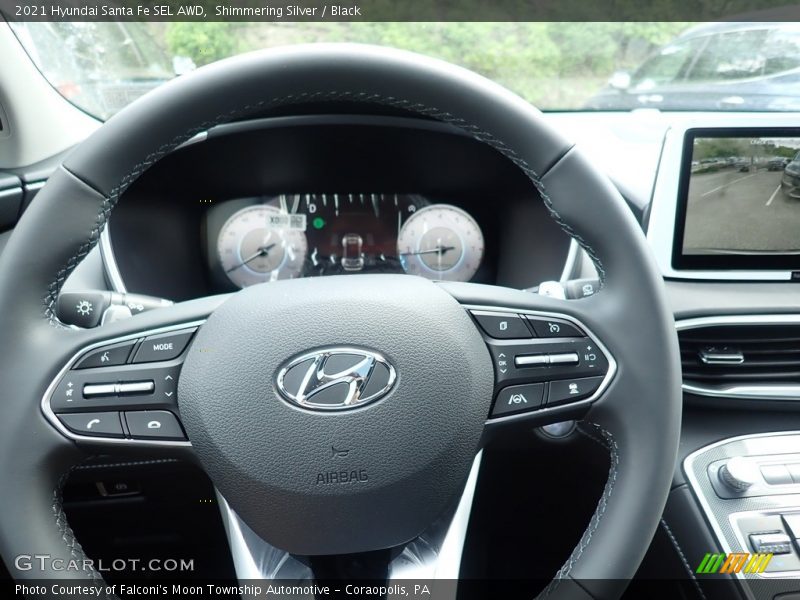 Shimmering Silver / Black 2021 Hyundai Santa Fe SEL AWD