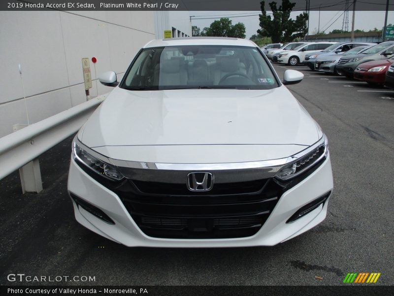 Platinum White Pearl / Gray 2019 Honda Accord EX Sedan