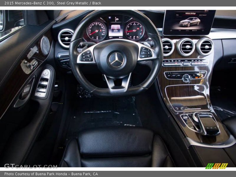 Steel Grey Metallic / Black 2015 Mercedes-Benz C 300