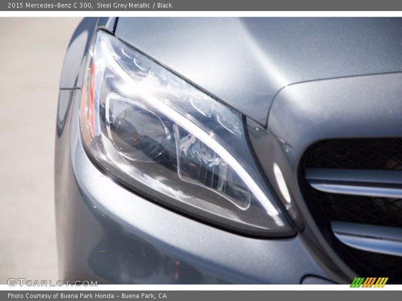 Steel Grey Metallic / Black 2015 Mercedes-Benz C 300