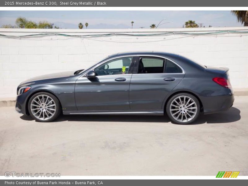 Steel Grey Metallic / Black 2015 Mercedes-Benz C 300