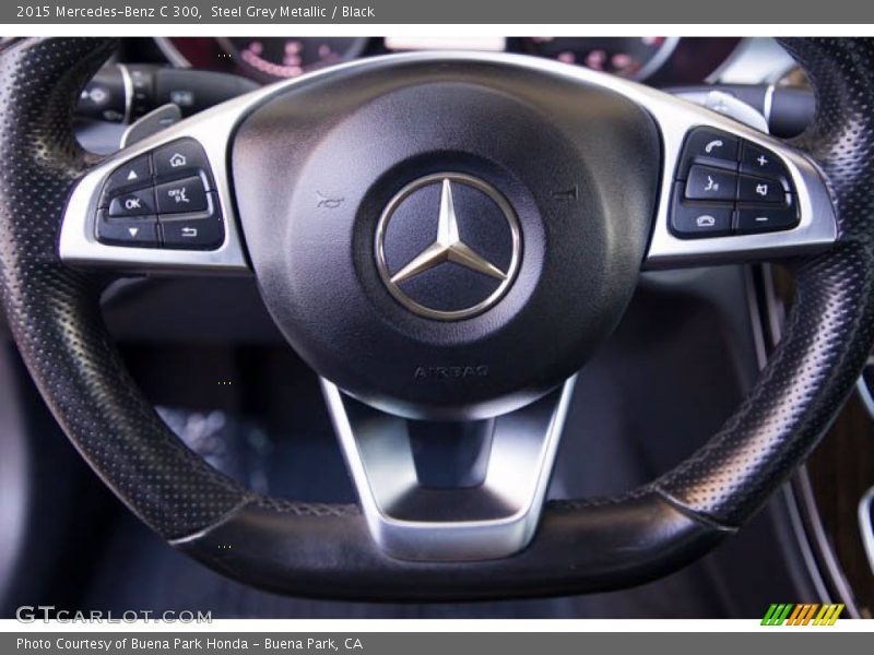 Steel Grey Metallic / Black 2015 Mercedes-Benz C 300