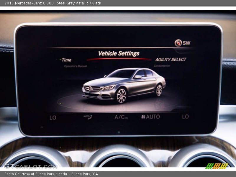 Steel Grey Metallic / Black 2015 Mercedes-Benz C 300
