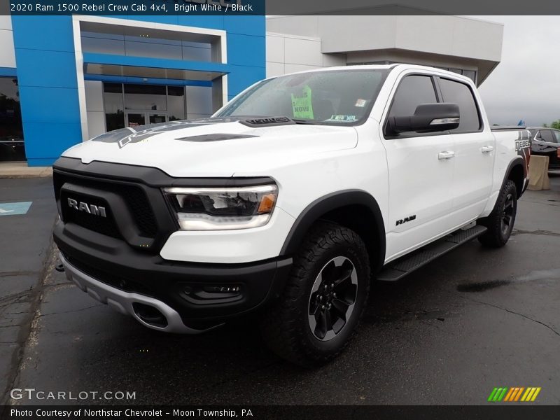 Bright White / Black 2020 Ram 1500 Rebel Crew Cab 4x4