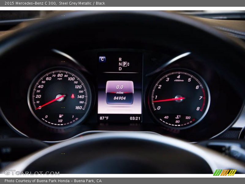 Steel Grey Metallic / Black 2015 Mercedes-Benz C 300