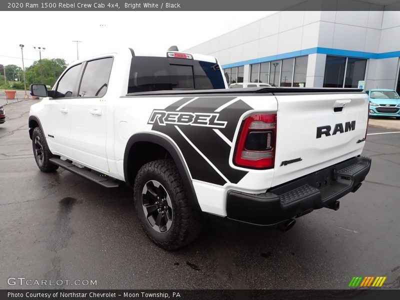 Bright White / Black 2020 Ram 1500 Rebel Crew Cab 4x4