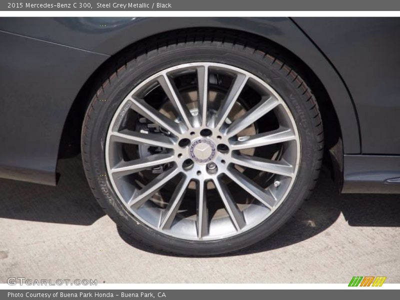 Steel Grey Metallic / Black 2015 Mercedes-Benz C 300