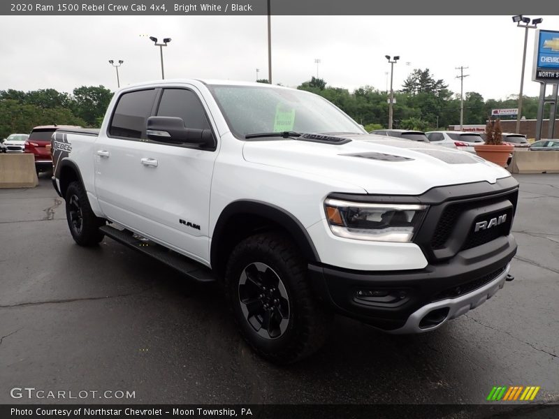 Bright White / Black 2020 Ram 1500 Rebel Crew Cab 4x4