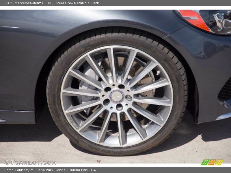 Steel Grey Metallic / Black 2015 Mercedes-Benz C 300