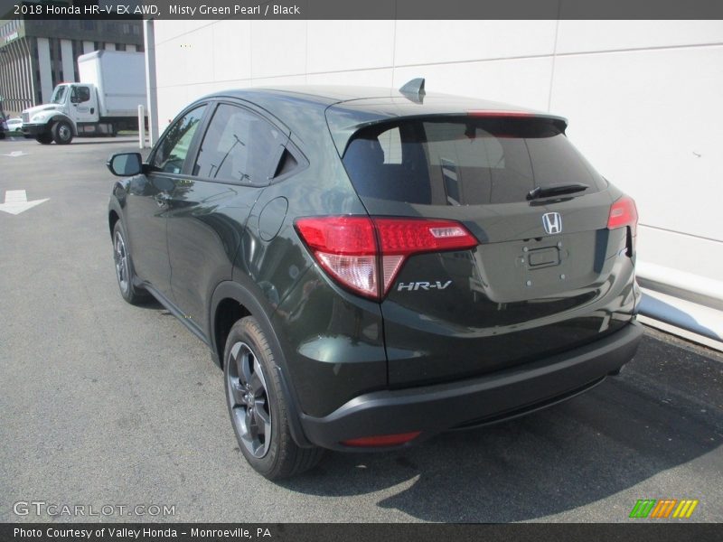 Misty Green Pearl / Black 2018 Honda HR-V EX AWD