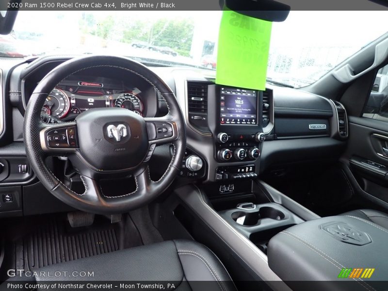 Bright White / Black 2020 Ram 1500 Rebel Crew Cab 4x4