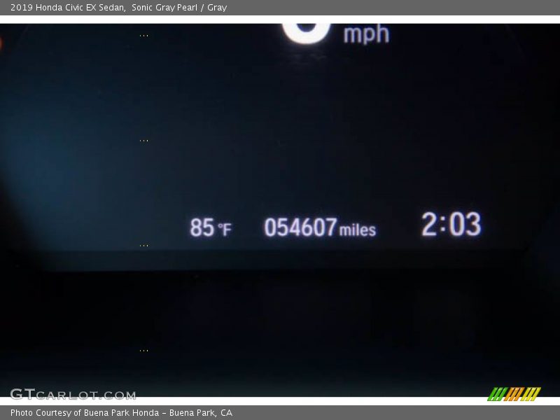 Sonic Gray Pearl / Gray 2019 Honda Civic EX Sedan