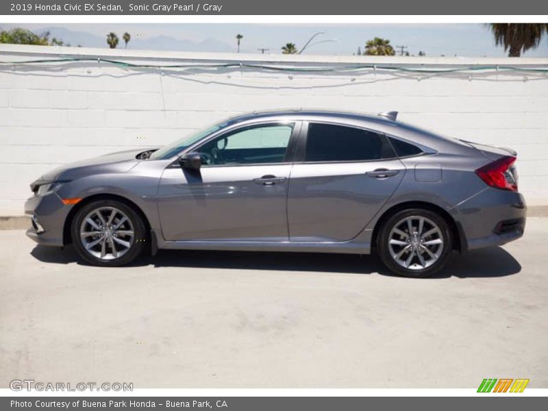 Sonic Gray Pearl / Gray 2019 Honda Civic EX Sedan