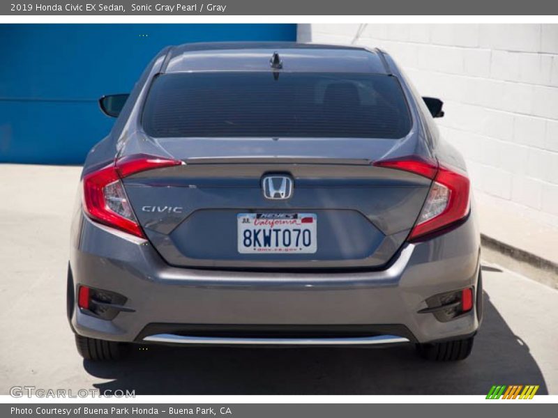 Sonic Gray Pearl / Gray 2019 Honda Civic EX Sedan