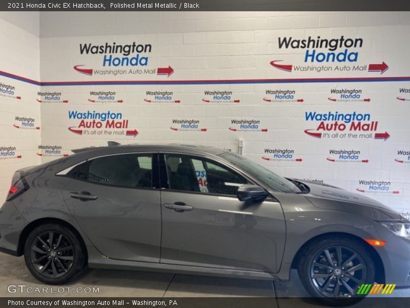 Polished Metal Metallic / Black 2021 Honda Civic EX Hatchback