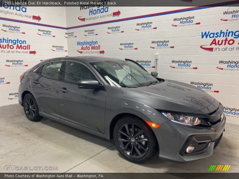 Polished Metal Metallic / Black 2021 Honda Civic EX Hatchback