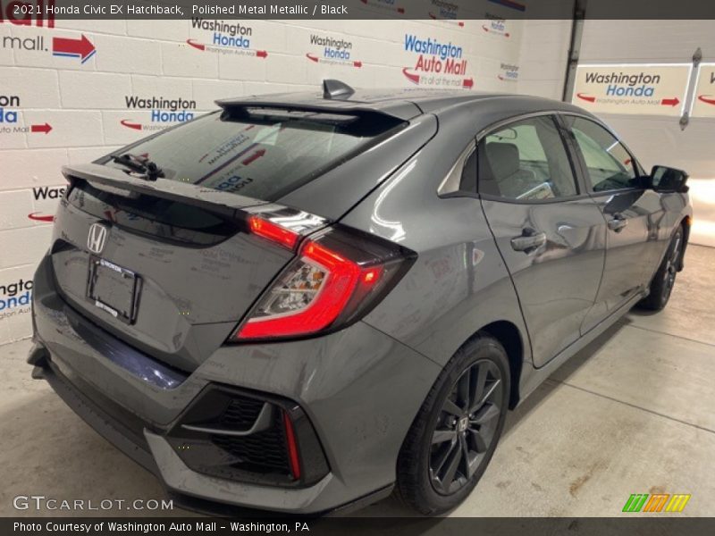 Polished Metal Metallic / Black 2021 Honda Civic EX Hatchback