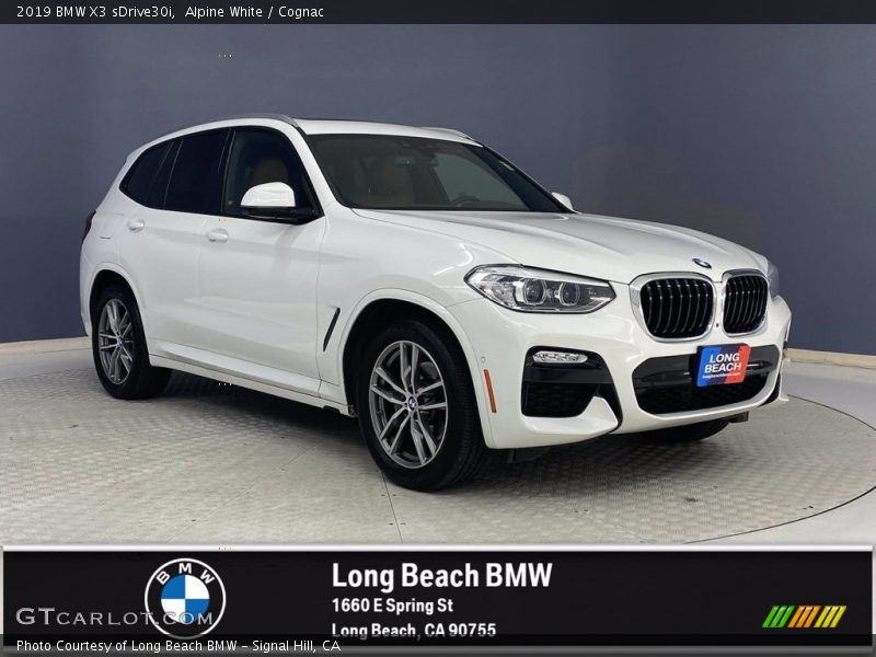 Alpine White / Cognac 2019 BMW X3 sDrive30i