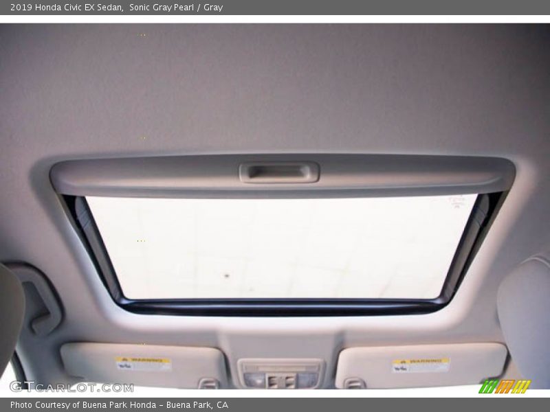 Sonic Gray Pearl / Gray 2019 Honda Civic EX Sedan