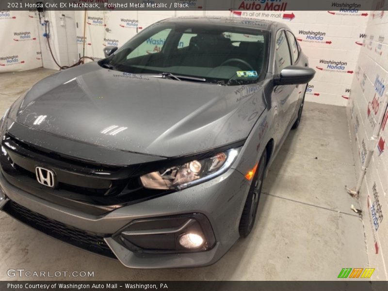 Polished Metal Metallic / Black 2021 Honda Civic EX Hatchback