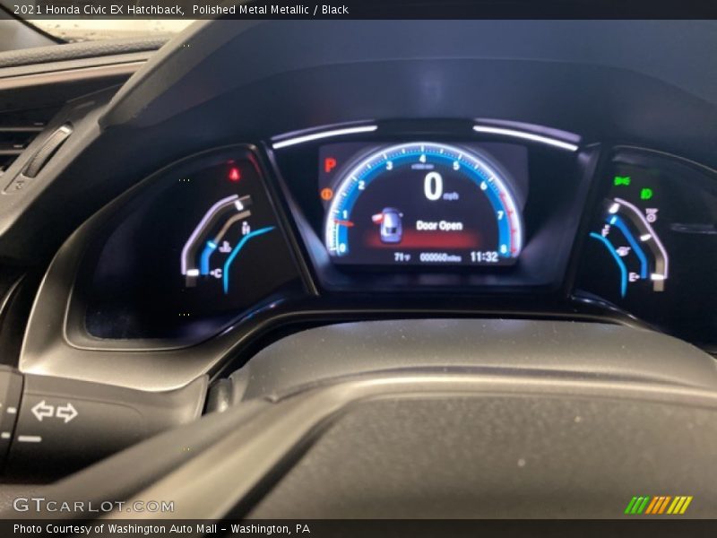 Polished Metal Metallic / Black 2021 Honda Civic EX Hatchback
