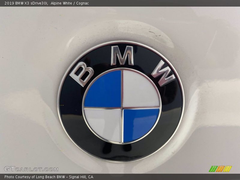 Alpine White / Cognac 2019 BMW X3 sDrive30i