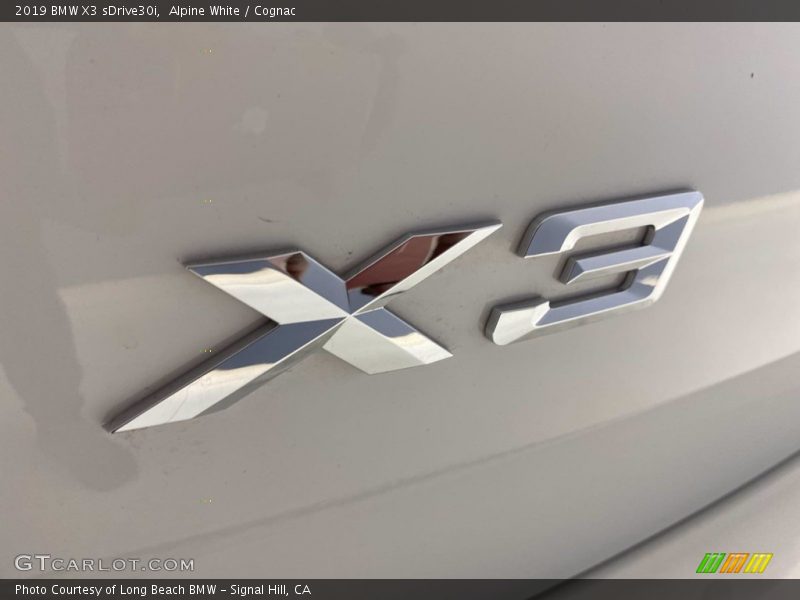 Alpine White / Cognac 2019 BMW X3 sDrive30i