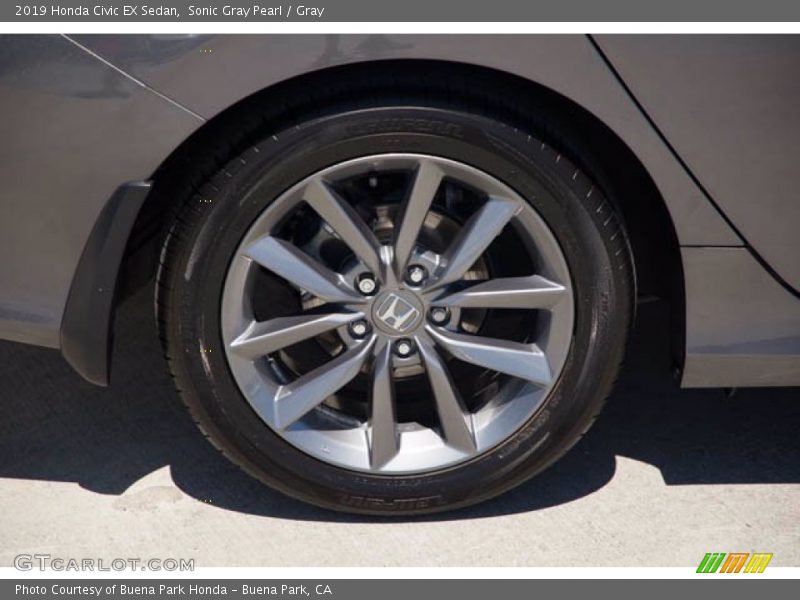 Sonic Gray Pearl / Gray 2019 Honda Civic EX Sedan
