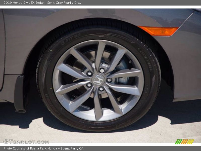 Sonic Gray Pearl / Gray 2019 Honda Civic EX Sedan
