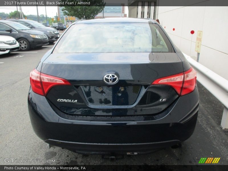 Black Sand Pearl / Almond 2017 Toyota Corolla LE