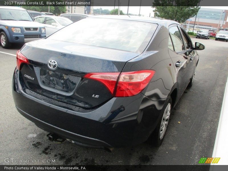 Black Sand Pearl / Almond 2017 Toyota Corolla LE