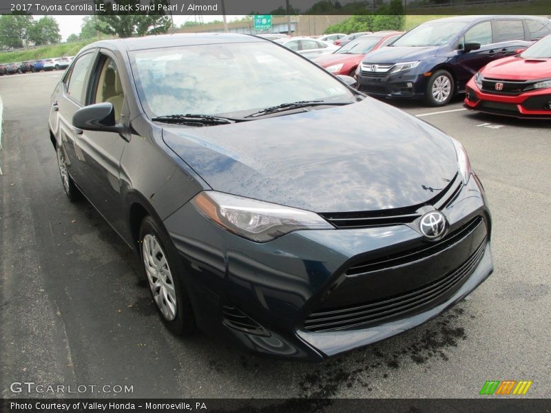 Black Sand Pearl / Almond 2017 Toyota Corolla LE