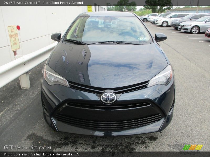 Black Sand Pearl / Almond 2017 Toyota Corolla LE