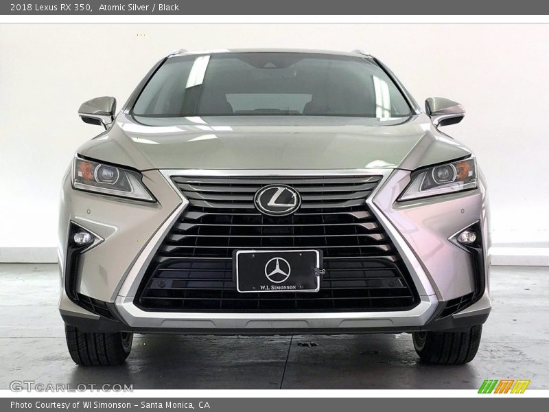 Atomic Silver / Black 2018 Lexus RX 350