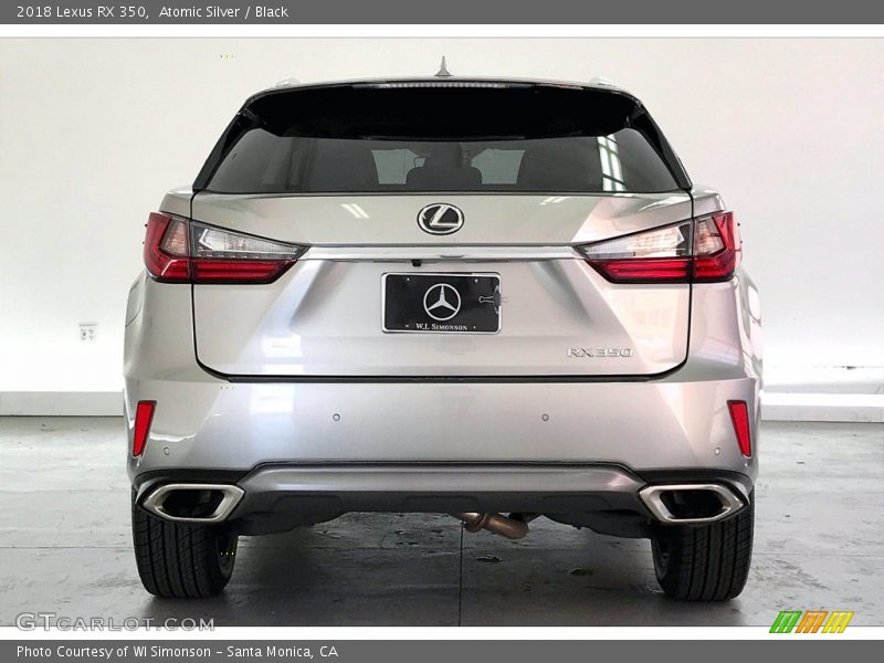 Atomic Silver / Black 2018 Lexus RX 350