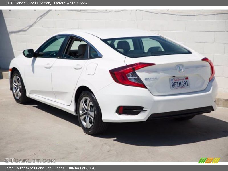 Taffeta White / Ivory 2018 Honda Civic LX Sedan