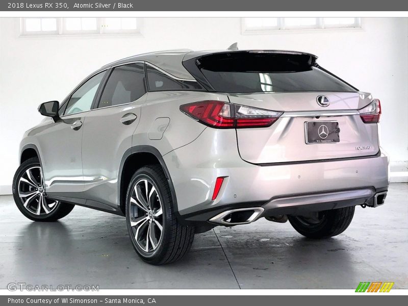 Atomic Silver / Black 2018 Lexus RX 350