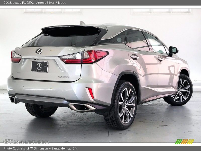 Atomic Silver / Black 2018 Lexus RX 350