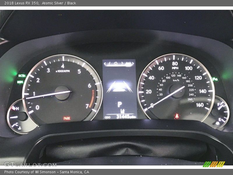  2018 RX 350 350 Gauges