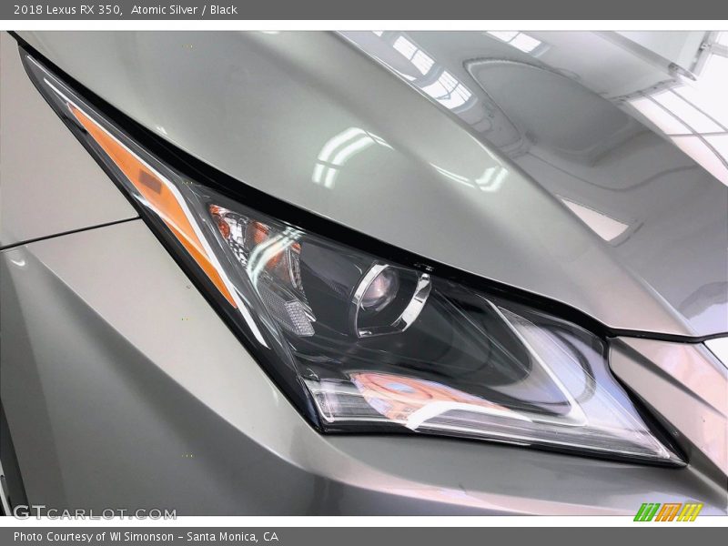 Atomic Silver / Black 2018 Lexus RX 350