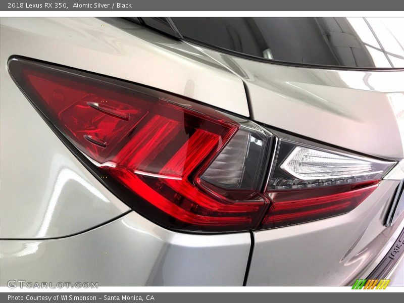 Atomic Silver / Black 2018 Lexus RX 350
