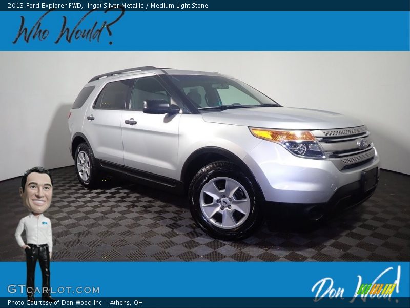 Ingot Silver Metallic / Medium Light Stone 2013 Ford Explorer FWD