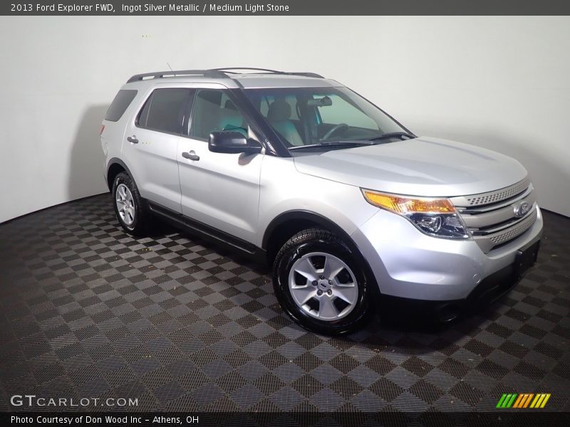Ingot Silver Metallic / Medium Light Stone 2013 Ford Explorer FWD