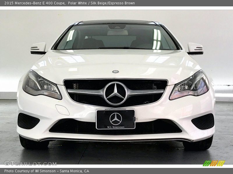 Polar White / Silk Beige/Espresso Brown 2015 Mercedes-Benz E 400 Coupe