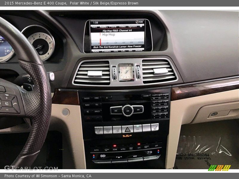 Polar White / Silk Beige/Espresso Brown 2015 Mercedes-Benz E 400 Coupe