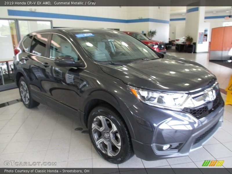 Gunmetal Metallic / Gray 2019 Honda CR-V EX AWD