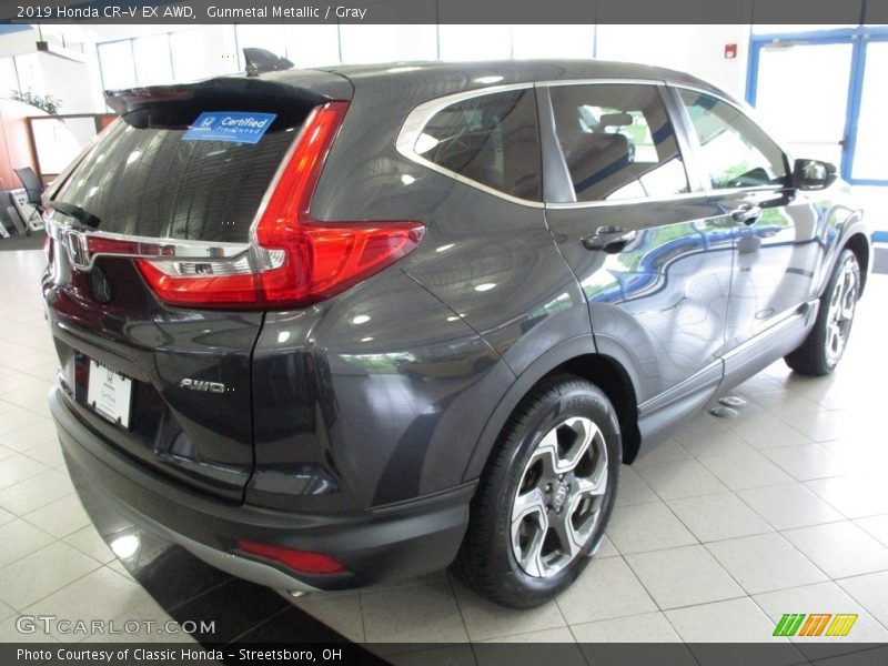 Gunmetal Metallic / Gray 2019 Honda CR-V EX AWD