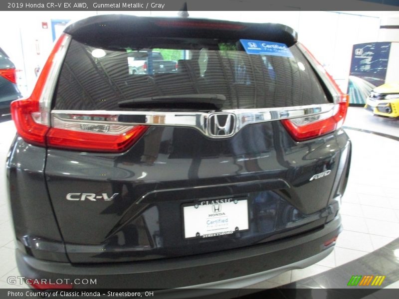 Gunmetal Metallic / Gray 2019 Honda CR-V EX AWD