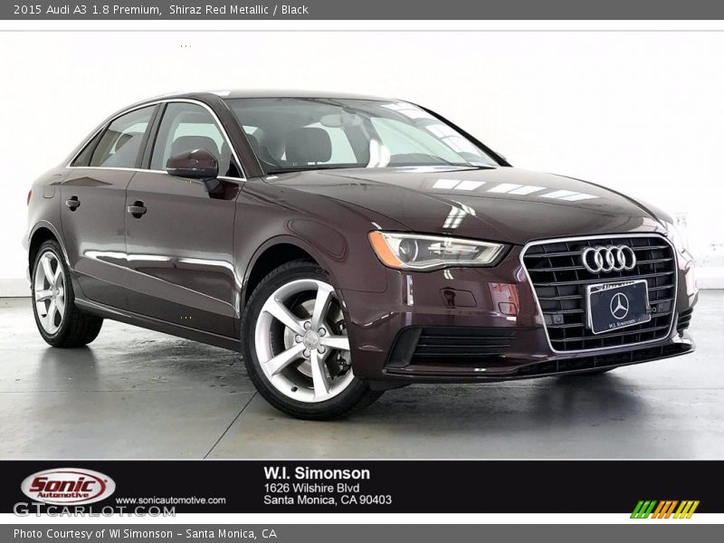 Shiraz Red Metallic / Black 2015 Audi A3 1.8 Premium